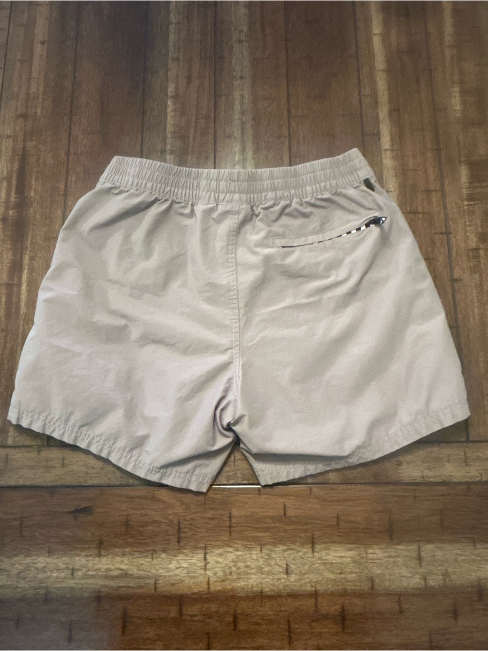 Vans Black Waistband Light Beige Lined Shorts - Picture 3 of 7